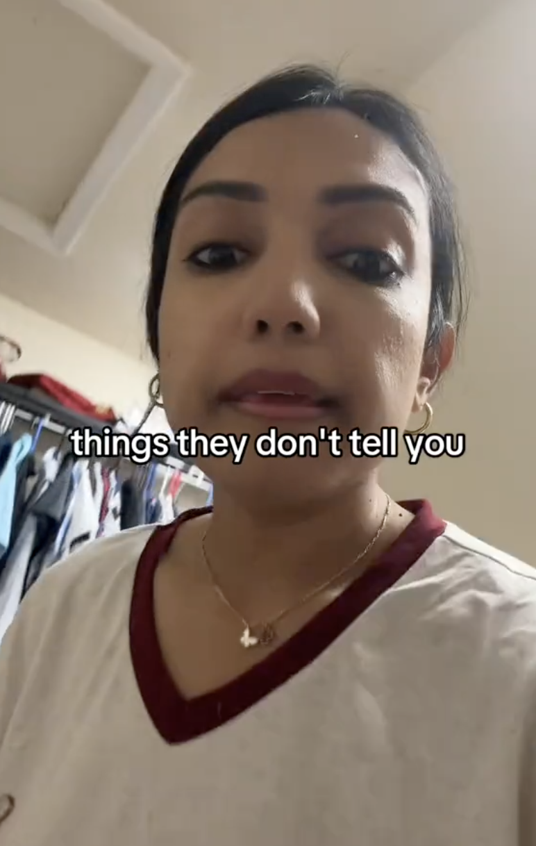 woman talking to tiktok viewers